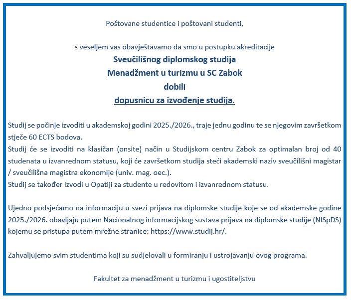 DIPLOMSKI STUDIJ ZABOK